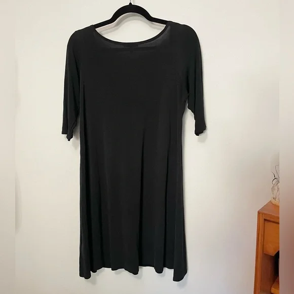 Eileen Fisher Black Everyday Silk Tunic - Picture 4 of 8